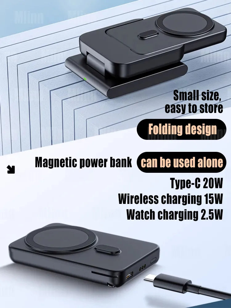 MacSafe 3 in 1 Magnetic Wireless Power Bank