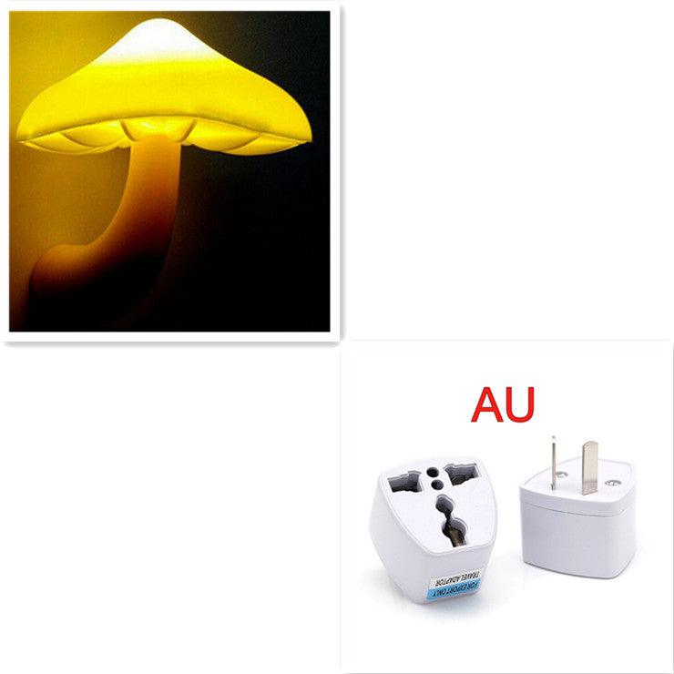 Mushroom LED Night Light with Light-Control Sensor