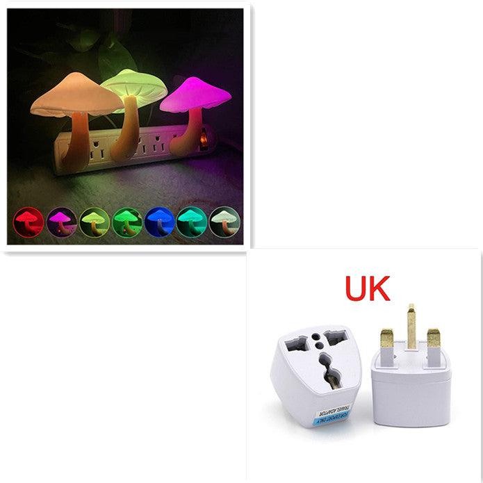 Mushroom LED Night Light with Light-Control Sensor