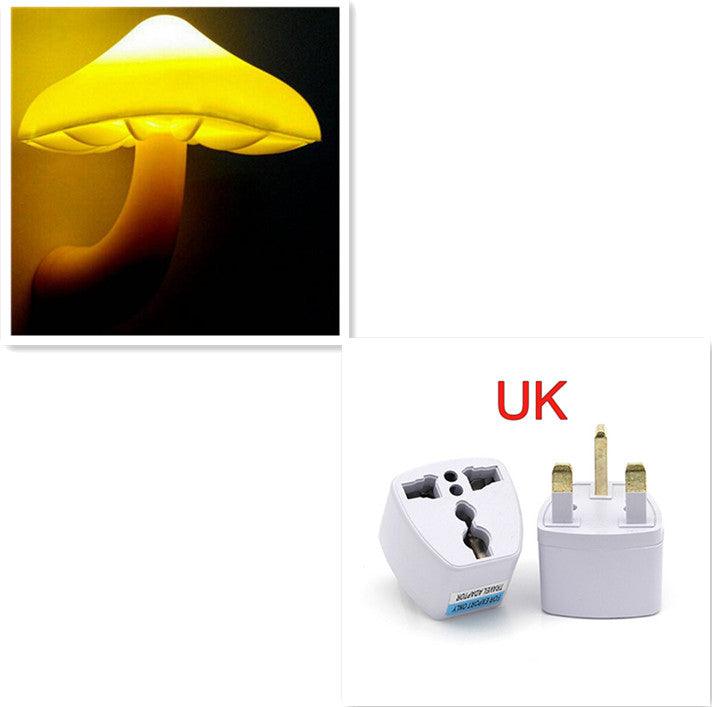 Mushroom LED Night Light with Light-Control Sensor