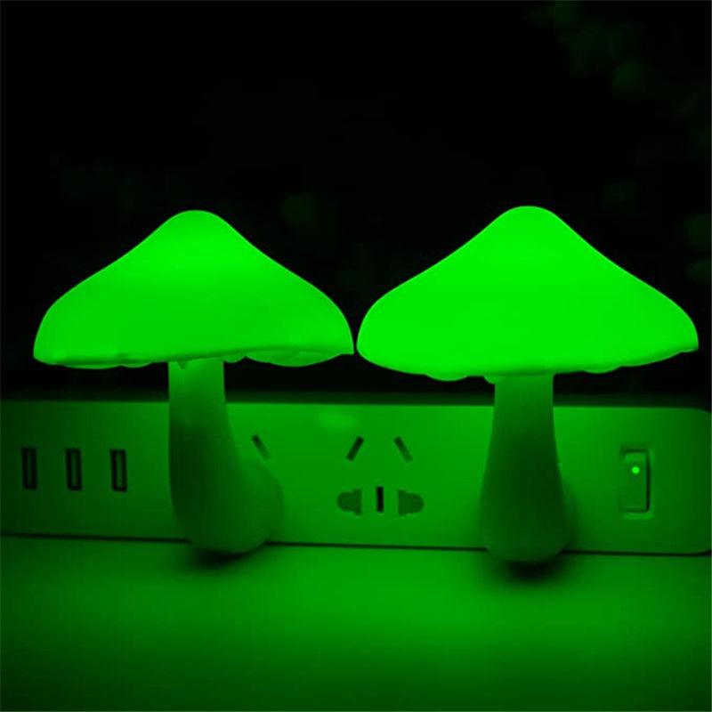Mushroom LED Night Light with Light-Control Sensor
