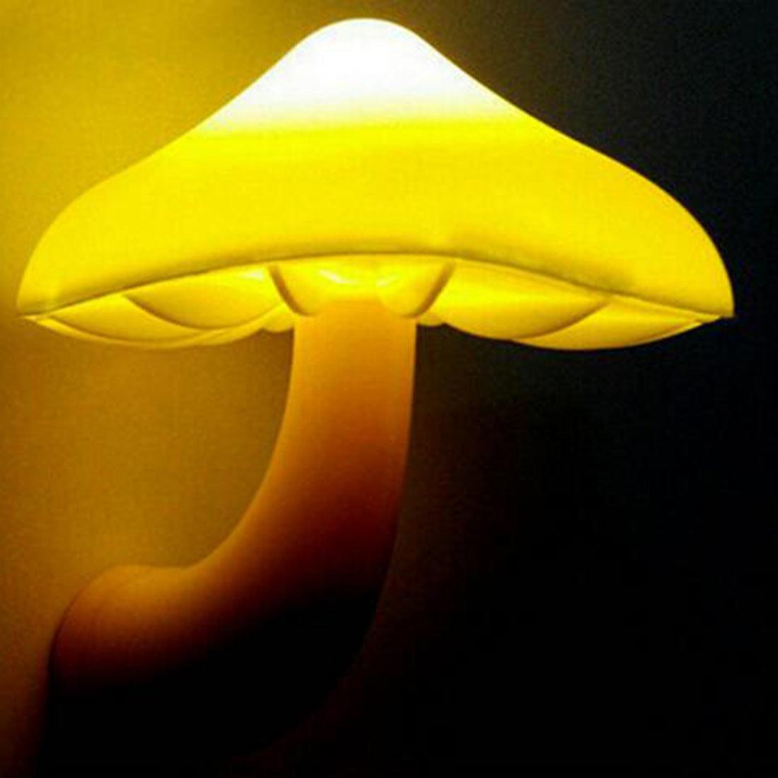 Mushroom LED Night Light with Light-Control Sensor
