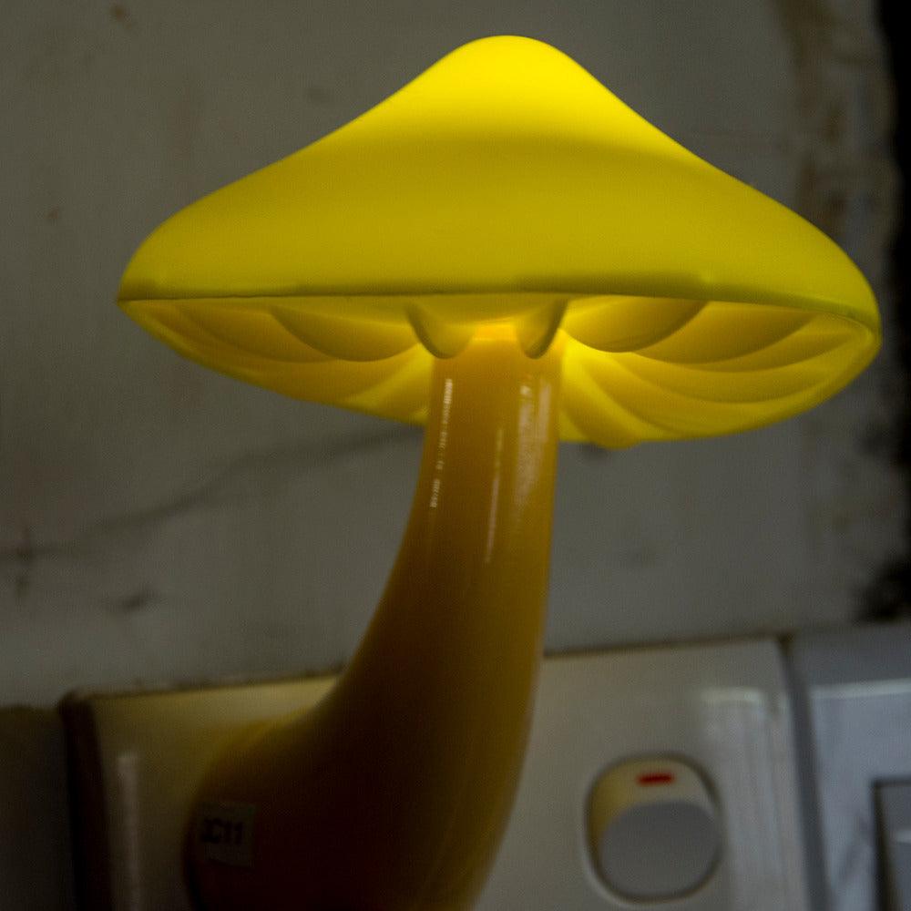 Mushroom LED Night Light with Light-Control Sensor