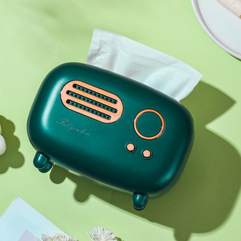 Vintage Radio Tissue Box Cover